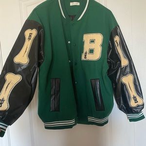 BTHS skeleton bones baseball jacket